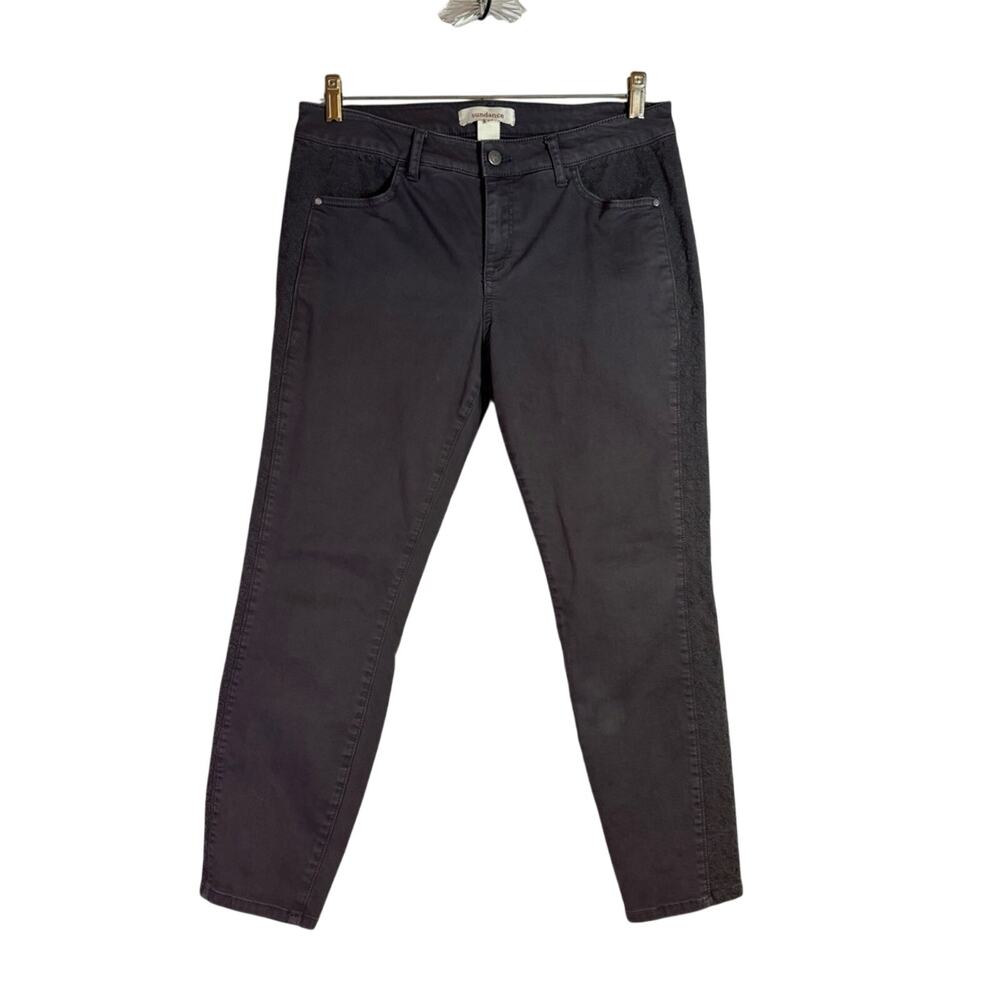 Sundance Gray Denim Jeans with Textured Pockets Size 8P I0175